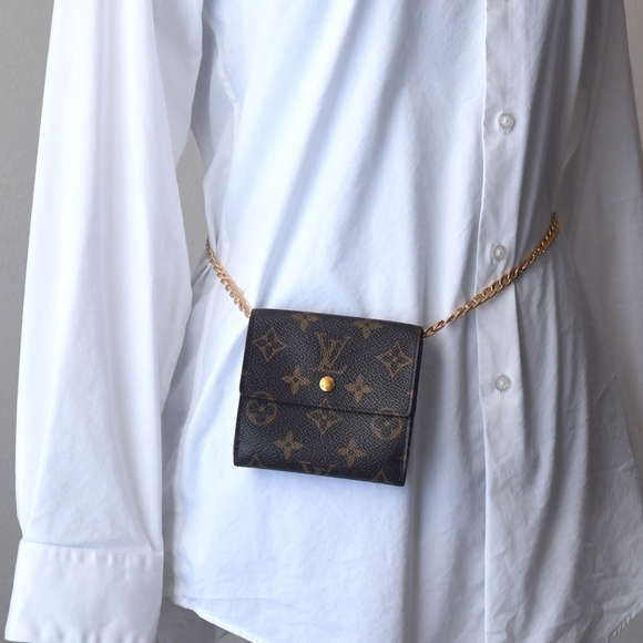 Authentic Louis Vuitton Vintage Monogram Canvas Elise Wallet On A Chain - Picture 2 of 16